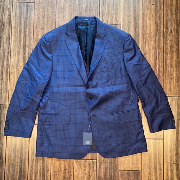 NWT JWN Wool Windowpane Sport Coat Blazer - Picture 3 of 15